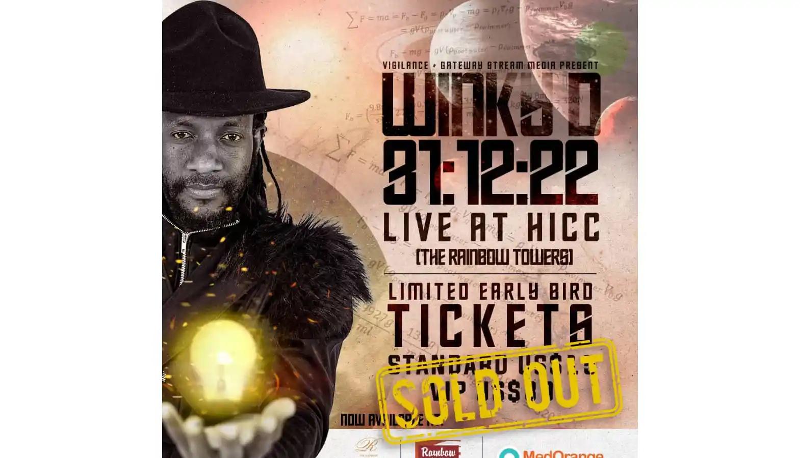 Early bird tickets for Winky D show which were selling for US$15 for general entry and US$30 for VIP sold out last week.