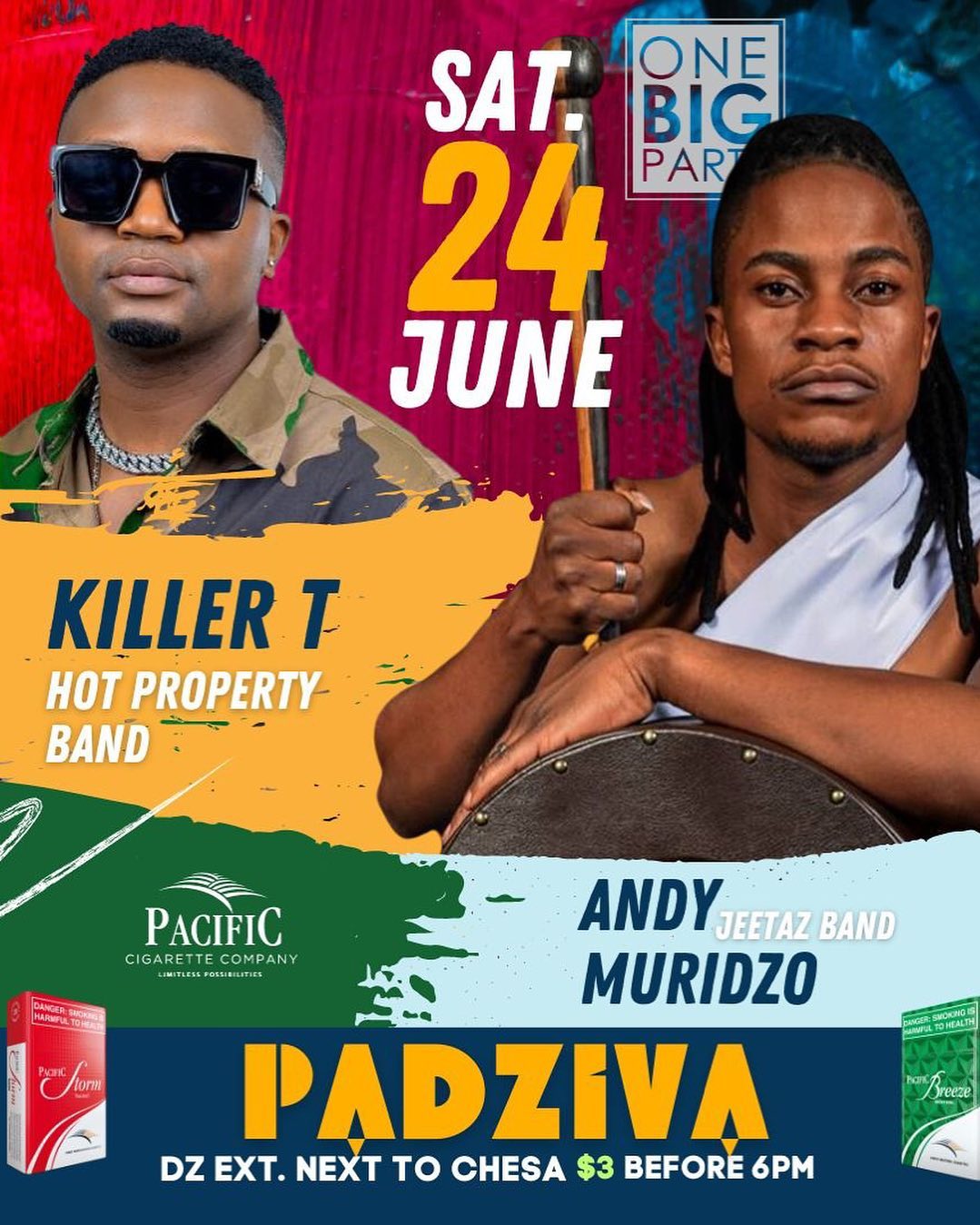 Events in Harare this weekend will include Killer T and Andy Muridzo bash, Cricket at Harare Sports Club and numerous other gigs.