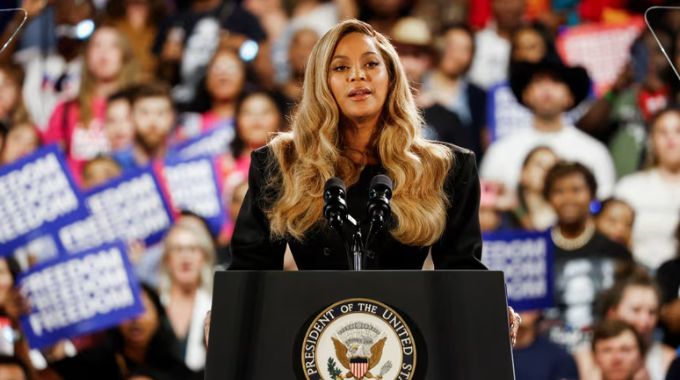 Trump calls for Beyonce prosecution for supposedly getting paid $11 million for her endorsement of presidential candidate Kamala Harris.