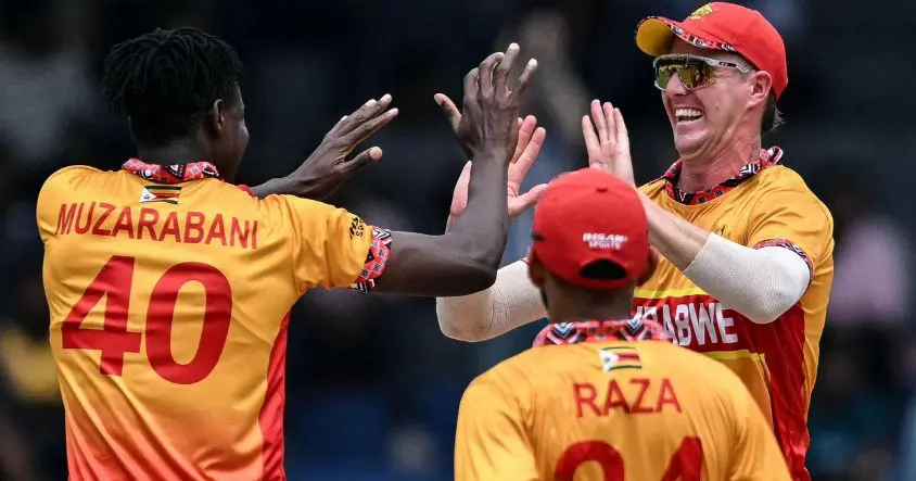 Zimbabwe stun Australia, beating them by 23 runs in Group B in Colombo on Friday, producing the first major surprise of the Men’s T20 World Cup.
