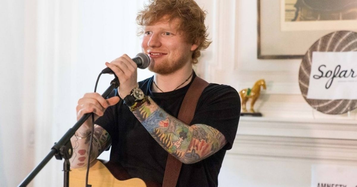 Ed Sheeran performing at Sofar Sounds