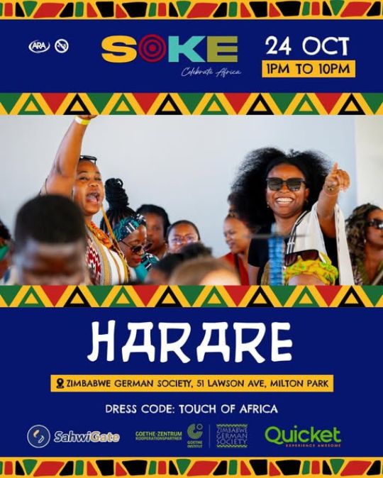 263Culture: Zimbabwean Entertainment, Music, Art, Culture, Fashion, Film, Travel, Sport 139 SOKE: Celebrate Africa – Harare Edition