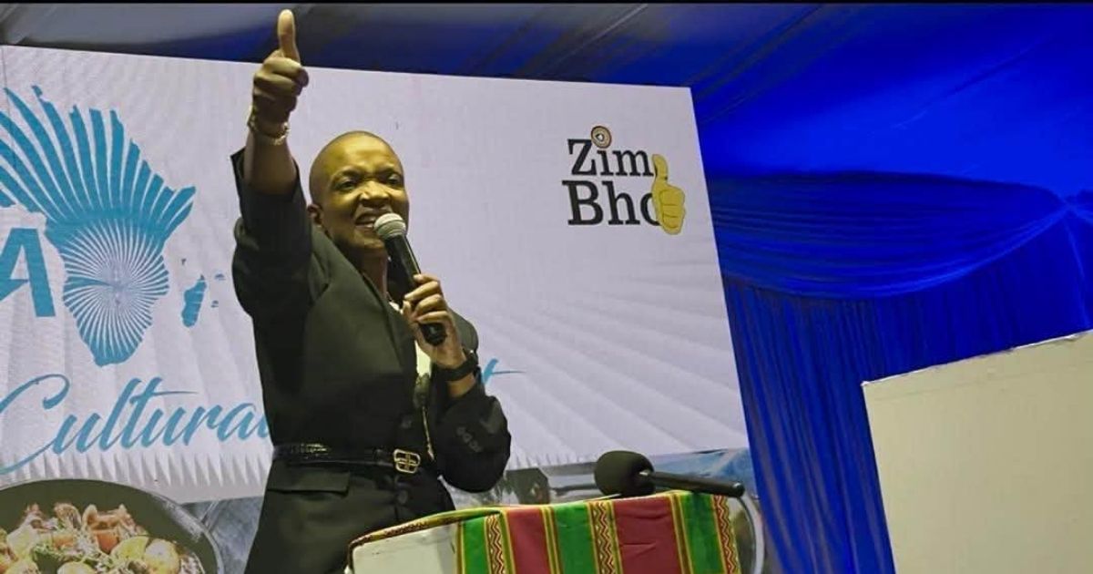 Minister of Tourism and Hospitality Industry Hon Barbara Rwodzi speaking at the